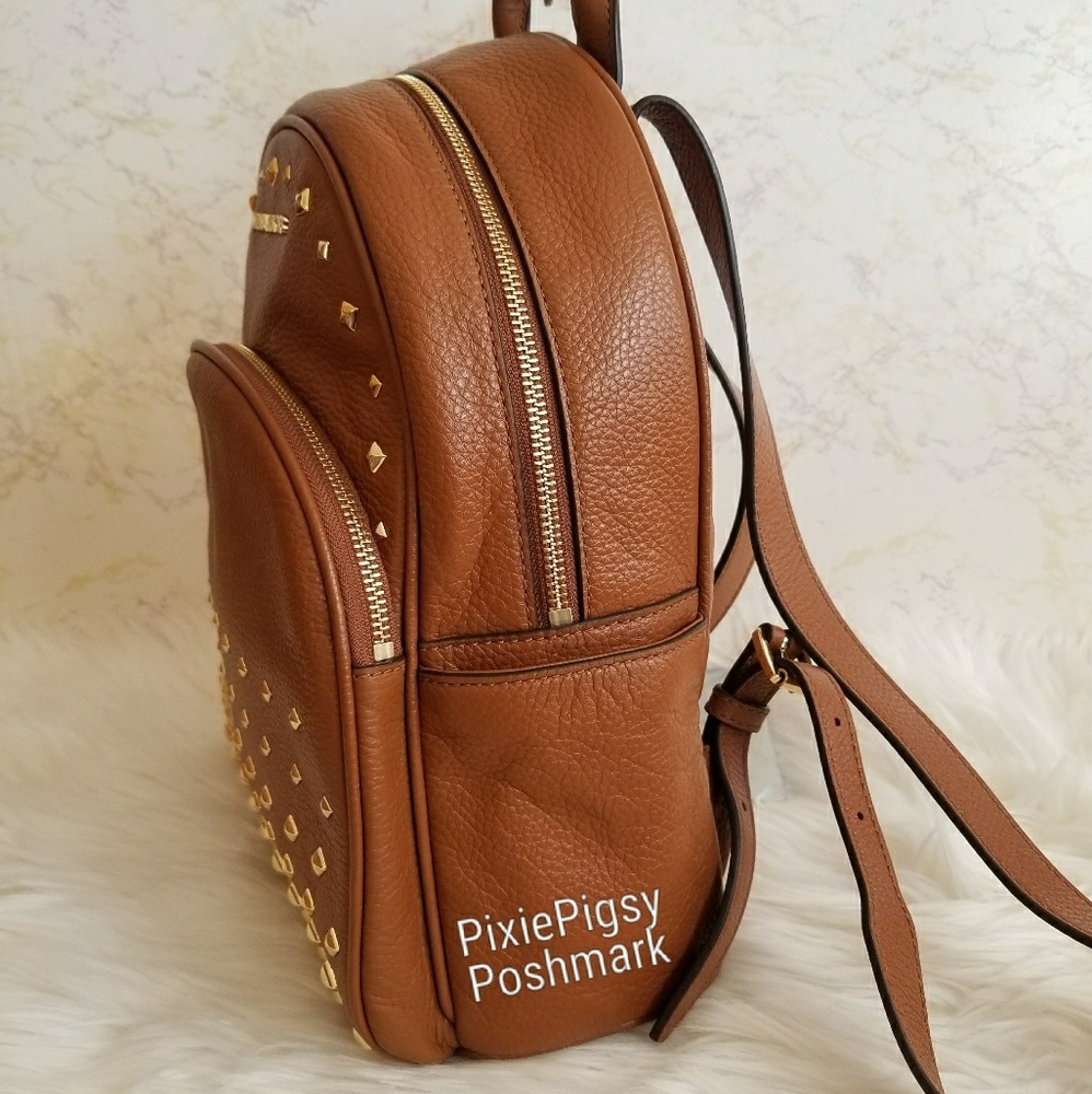 Michael Kors Abbey Studded Leather Backpack Bag - Picture 2 of 8